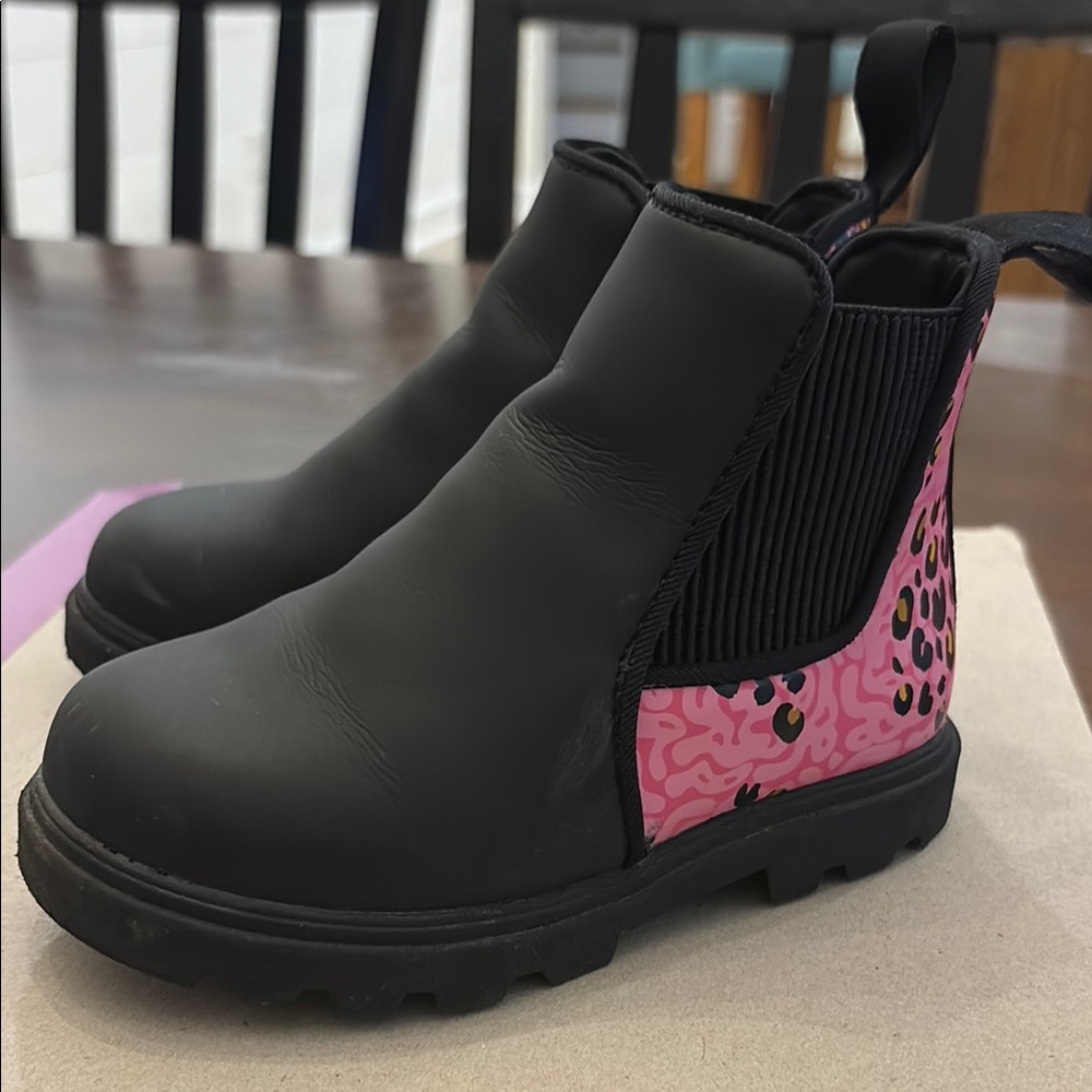 Black and Pink Leopard Print native  Boots
